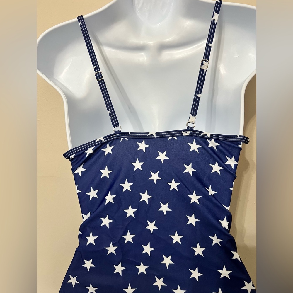 American Flag Stars Stripes Push Up Swimsuit - Picture 8 of 13